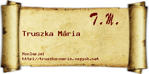 Truszka Mária névjegykártya
